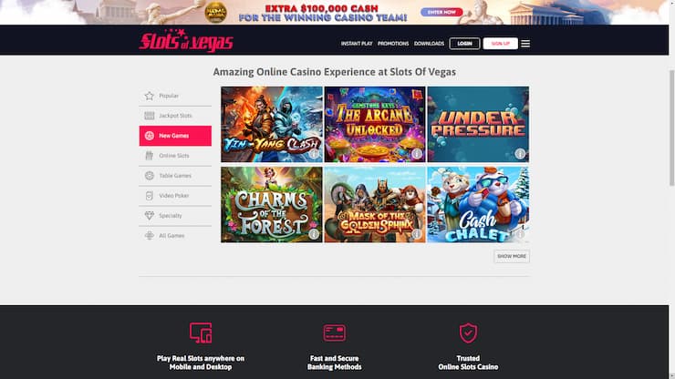 Slots of Vegas Offshore Casino Review