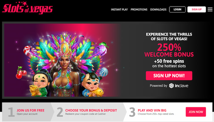 Slots of Vegas home page