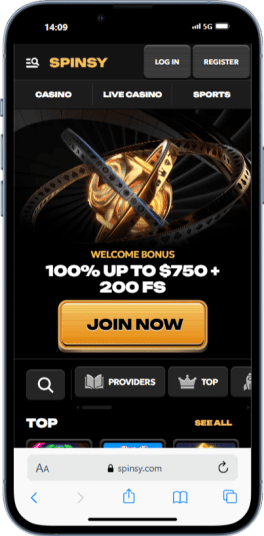 Spinsy tops our list of the best casinos for online pokies in australia