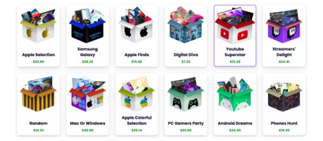 Tech and electronics are popular lootbox products