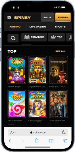 Spinsy Casino tops the list of the best PayID online casinos in Australia