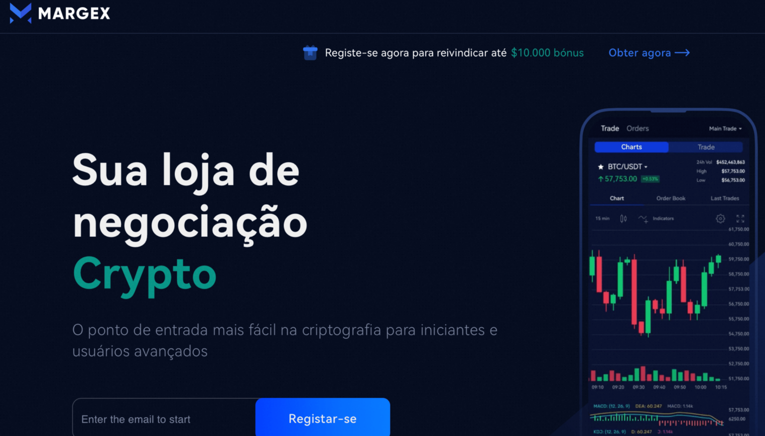 Margex é uma das melhores corretoras sem KYC e é sinónimo de Potência em Trading e Futuros Perpétuos