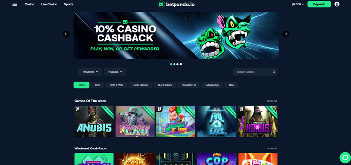 betpanda bonus and games