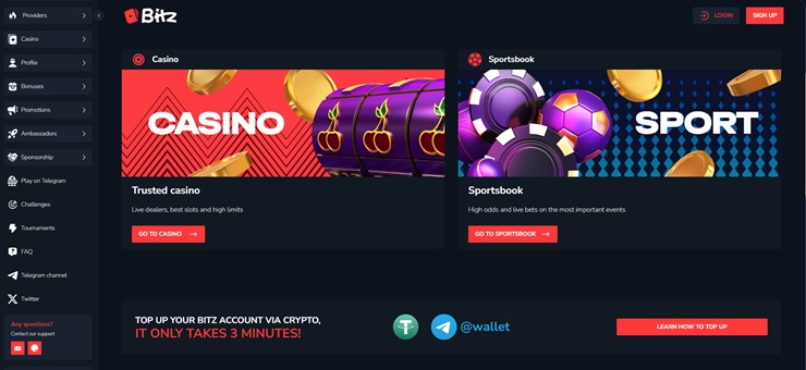 Bitz casino homepage casino + sports