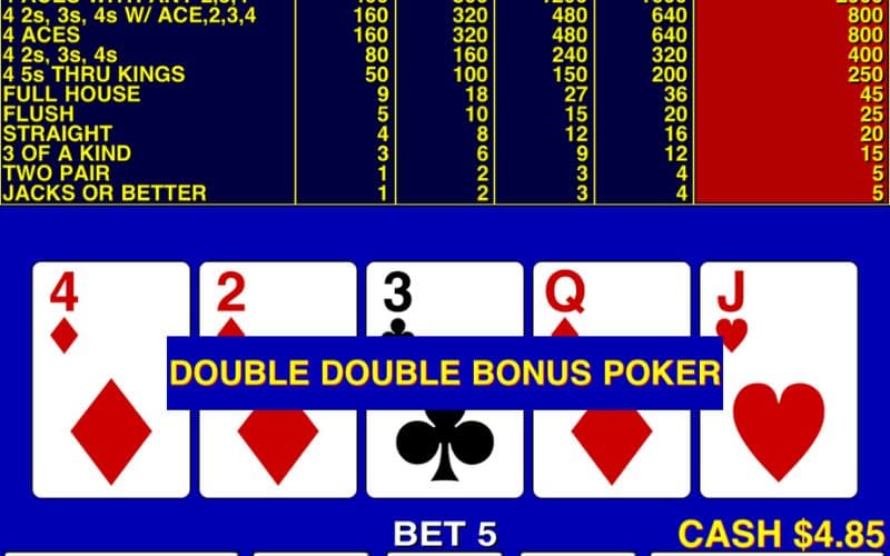 Double Double Bonus Poker có mức thưởng cao