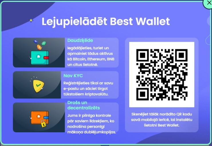 Kā sākt lietot Best Wallet