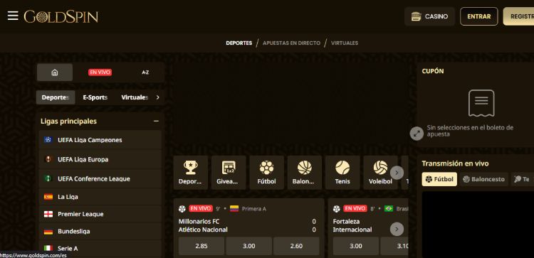 Goldspin casa de apuestas sin registro