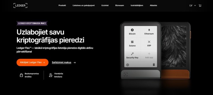 Ledger Nano S - uzticams Web3 aparatūras maks