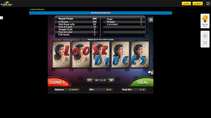Loose Deuces Video Poker - Best Version of Deuces Wild