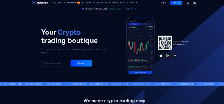 Margex Wallet - labākais aktīvu tirdzniecībai un ieguldījumiem