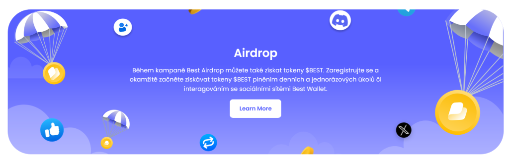 kryptoměny zdarma pomocí airdropu