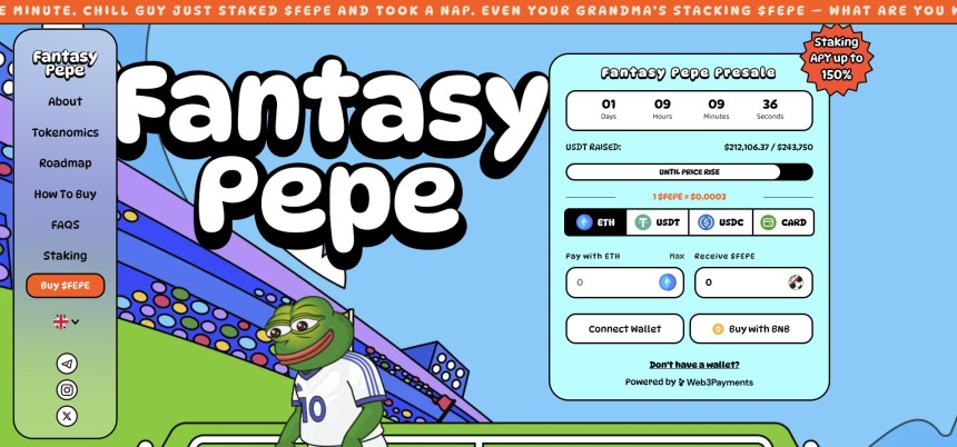 Fantasy Pepe ($FEPE) Προπωλήσεις Κρυπτονομισμάτων