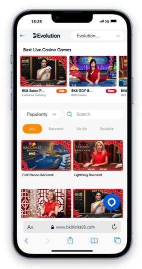 The BK8 Singapore homepage on mobile.