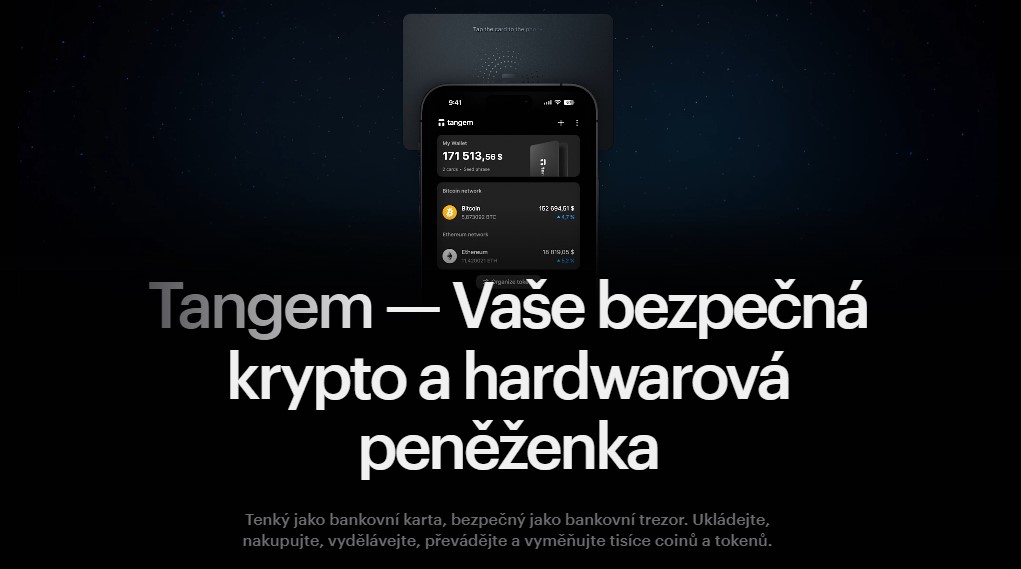 Tangem – hardwarová peněženka velikosti platební karty pro jednoduché a bezpečné uložení kryptoměn