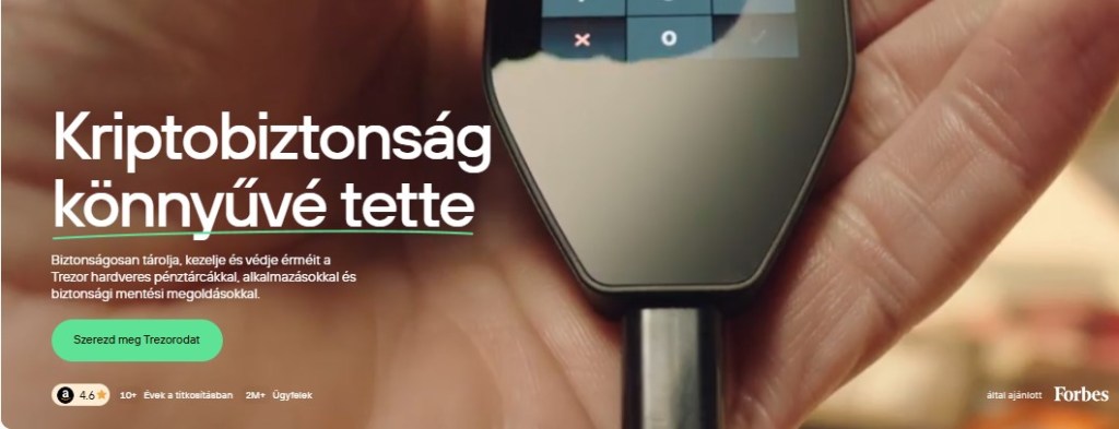 Trezor – Megbízható hardveres Bitcoin pénztárca magas szintű biztonsággal és nyílt forráskódú háttérrel