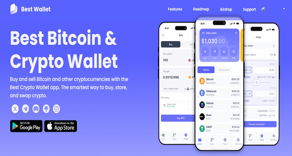 Best Wallet — чудовий вибір для тих, хто шукає безпечний та інтуїтивно зрозумілий мобільний гаманець. Додаток пропонує легкий доступ як на платформах Android, так і на iOS, оснащений першокласними функціями безпеки, такими як багатофакторна автентифікація та біометрична ідентифікація.