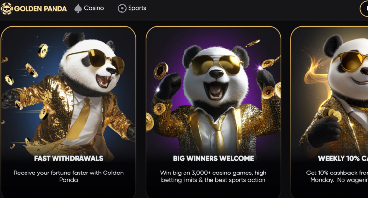 4. Golden Panda - 200% premija ir unikalūs "Drops and Wins" pasiūlymai