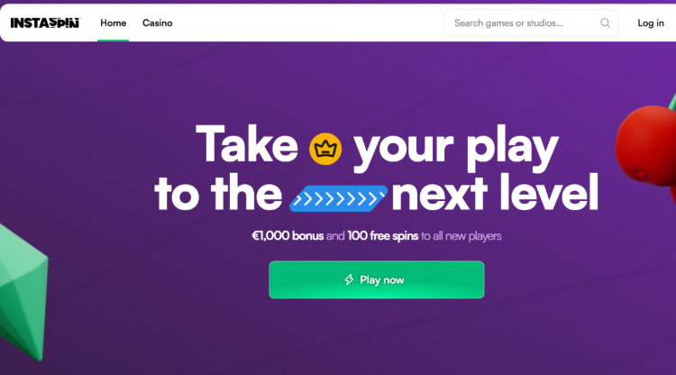 5. Instaspin - populiarus mažų statymų kazino su greitais išmokėjimais