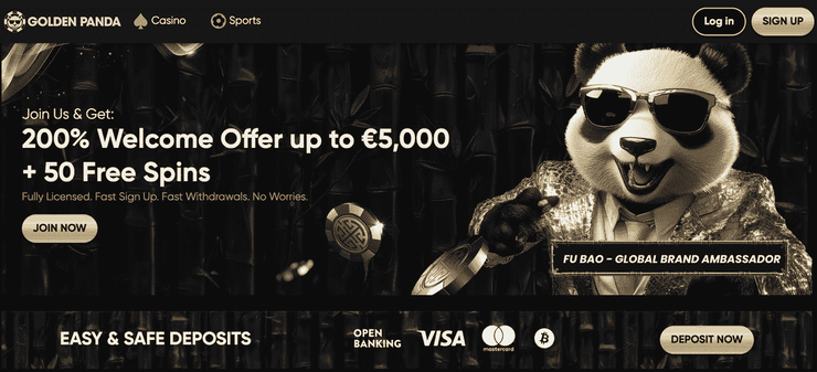 golden panda crypto gambling