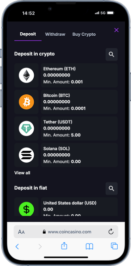 coincasino deposit