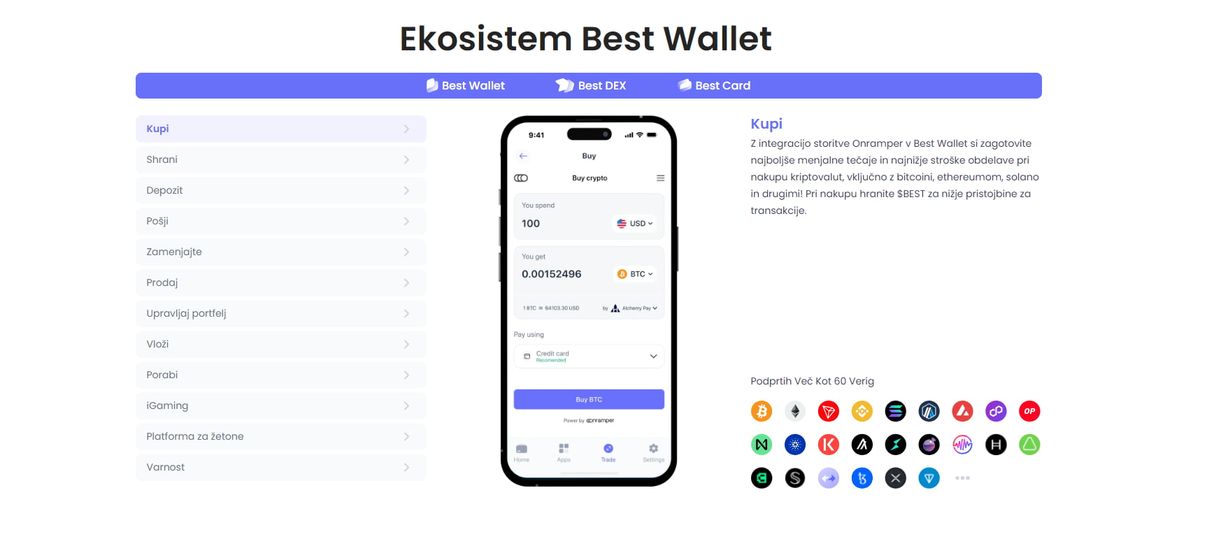 Best Wallet features 