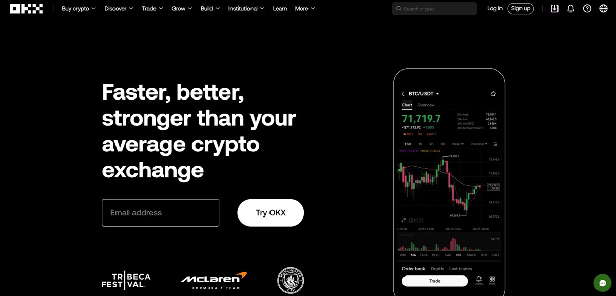 2. OKX – Galinga Kriptovaliutų Keitykla su Plačiomis Galimybėmis