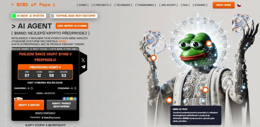 Mind of Pepe – nadějný AI agent s vlastním tokenem