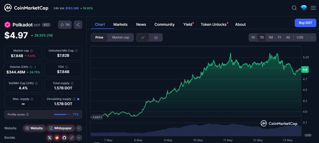 Polkadot Spája kryptosvet
