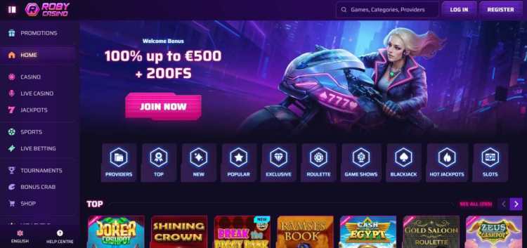 RobyCasino está entre las salas de juego online internacionales más reputadas del momento
