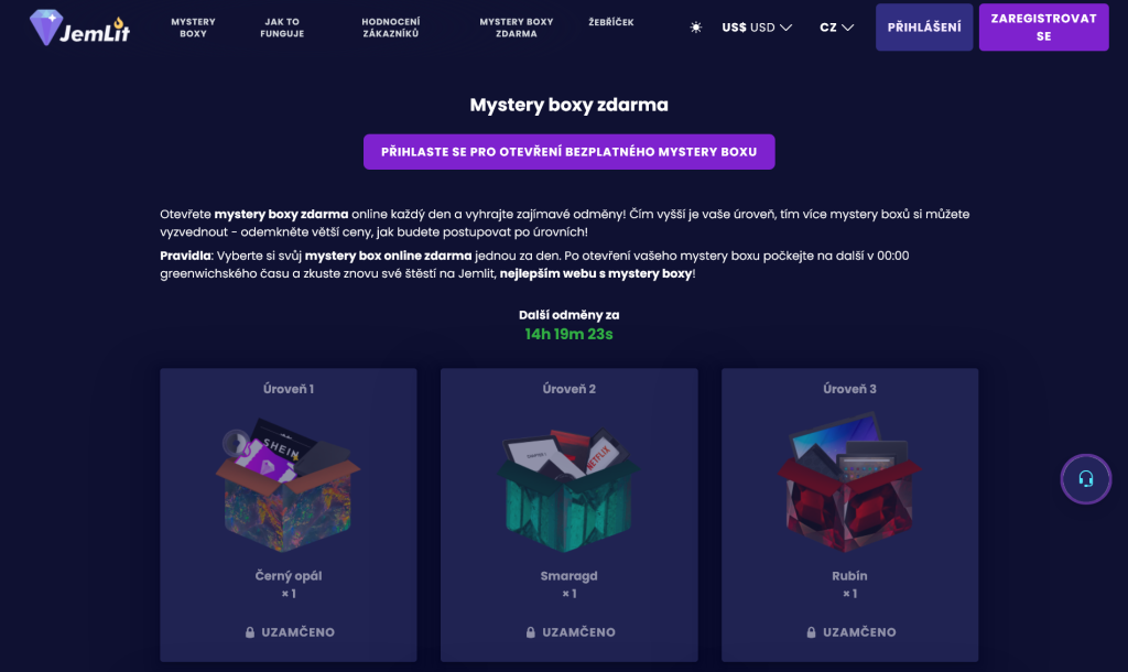 jemlit mystery box zdarma