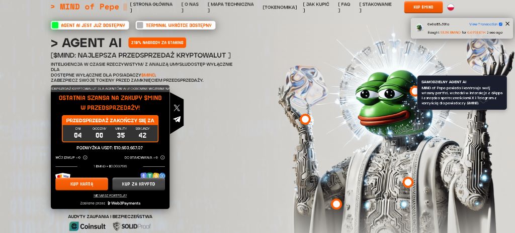 Wzrost popularności memecoinów wspieranych przez AI