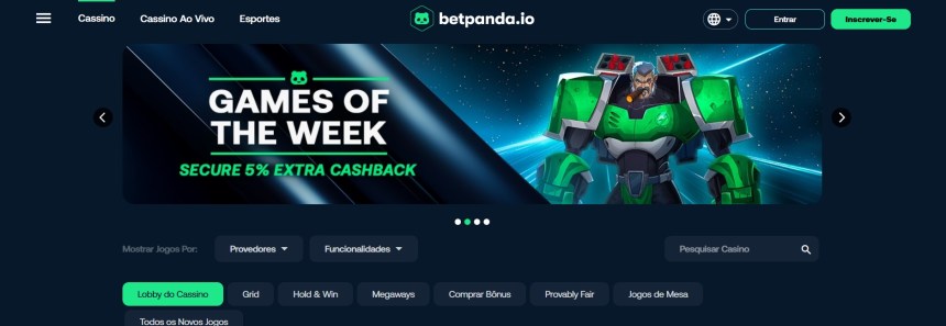Homepage do Betpanda