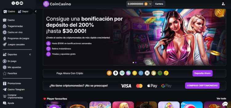 CoinCasino $30,000 Welcome Bonus
