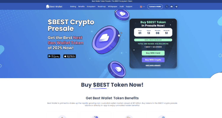 4. Best Wallet Token – lokali Best Wallet piniginės moneta, kuri keičia Web3 piniginių rinką