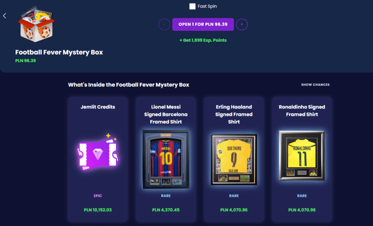 Mystery box football
