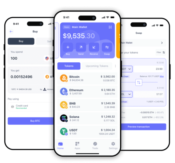 The Best Wallet app interface. 