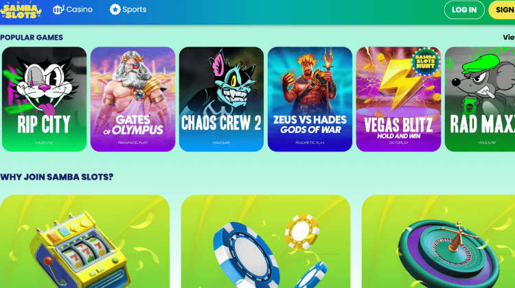 3. Samba Slots – išskirtiniai pasveikinimo pasiūlymai naujiems nariams