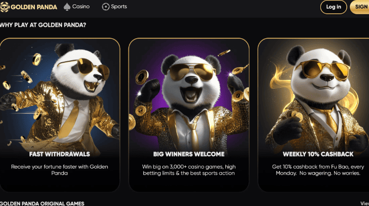 4. Golden Panda – didelė pokerio žaidimų ir turnyrų įvairovė