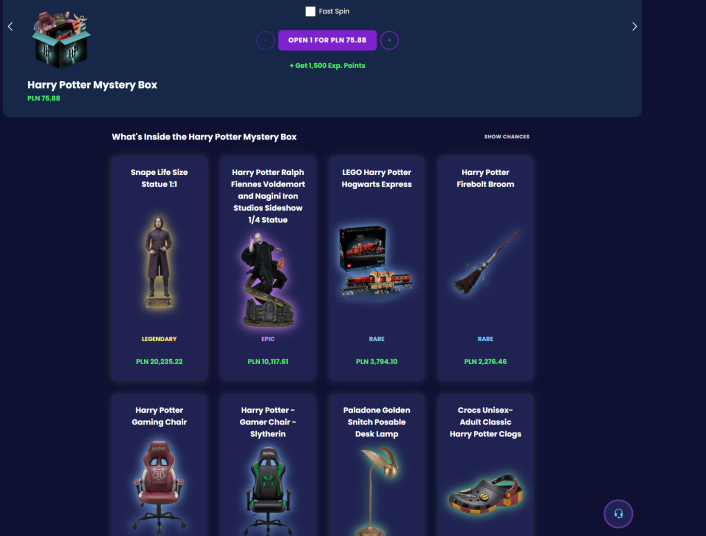 mystery box Harry Potter