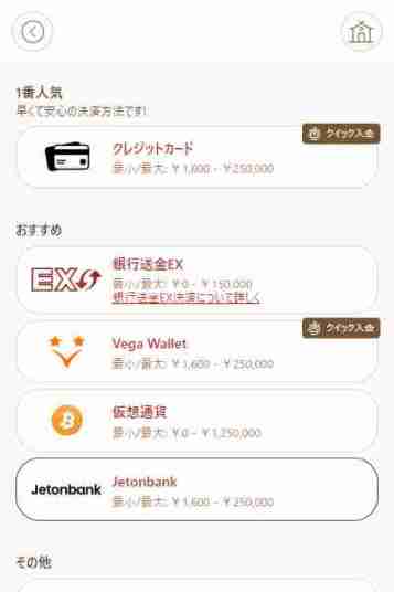 ベガウォレットが使える遊雅堂のサイトデザイン