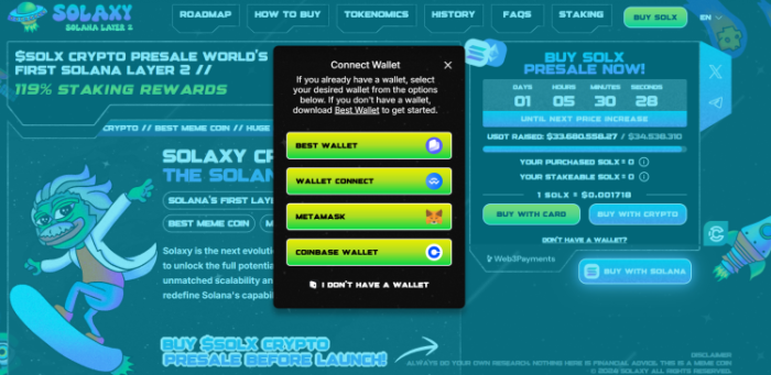 best-low-cap-coins Connect wallet to Solaxy