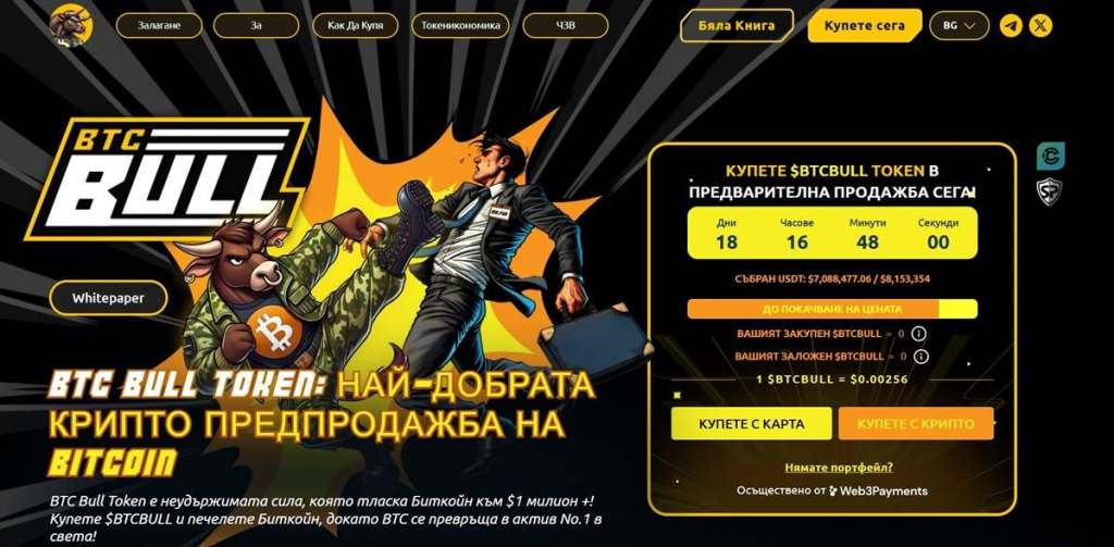 BTCBull Меме вплетено в Биткойн