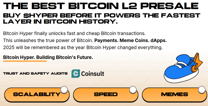 Bitcoin Hyper’s L2 chain combines speed, scalability, and memes for Bitcoin traders.