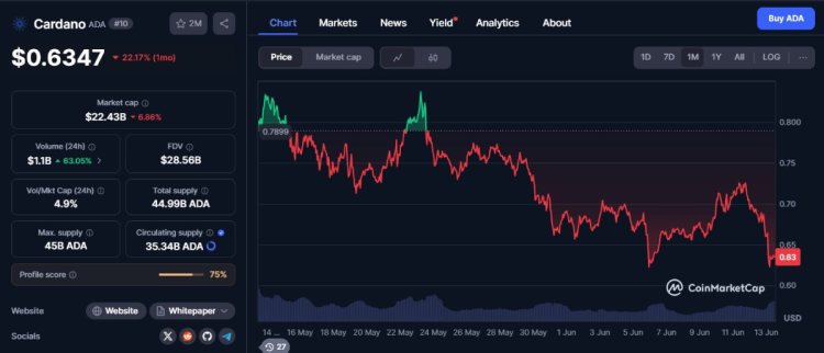 Cardano — Pad od 10 % uz potencijal za povratak