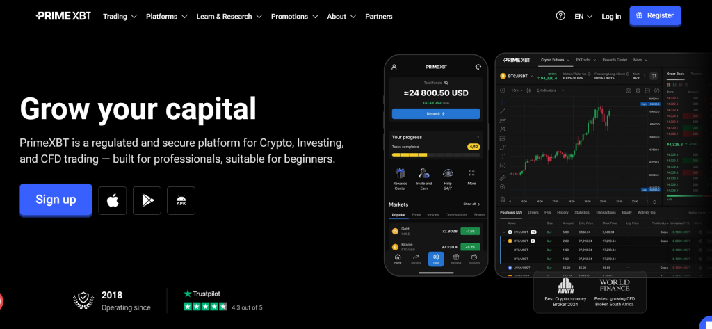 primexbt jako důvěryhodná burza pro futures