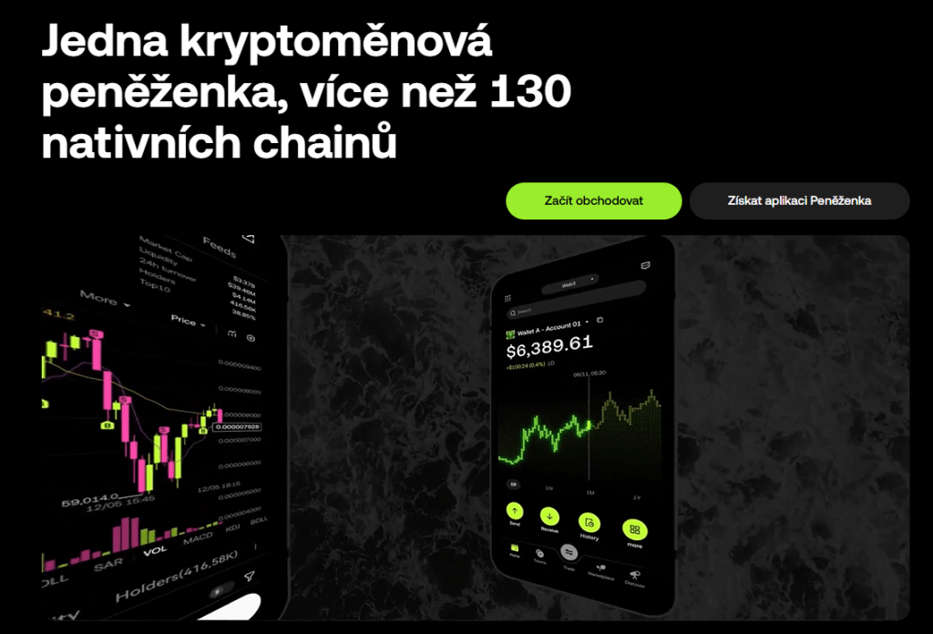 Nativní krypto peněženka burzy OKX.