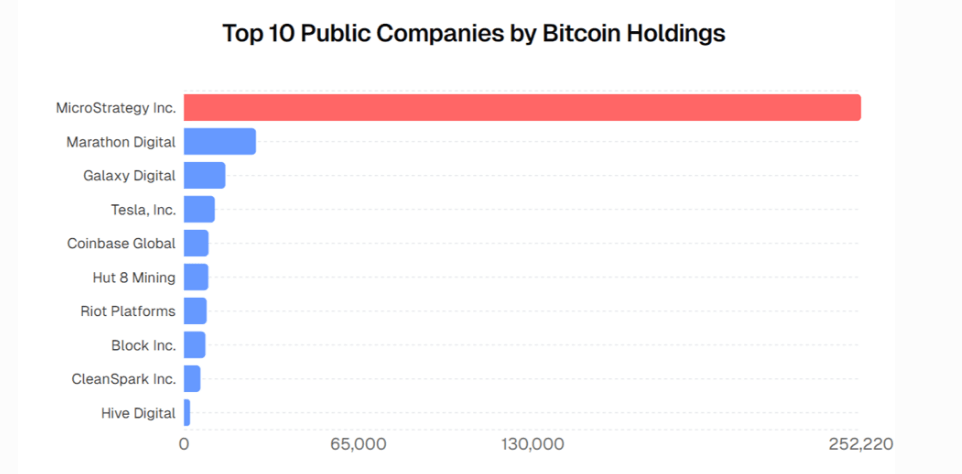 10 společností investujících do bitcoinu.