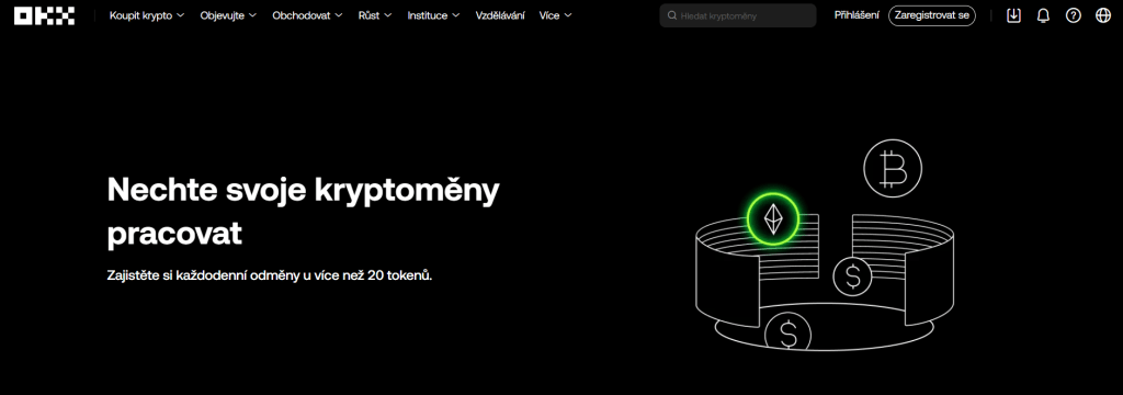 Earn produkty na OKX.