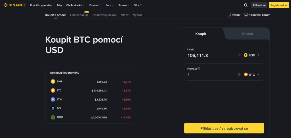 Binance - finanční páka.