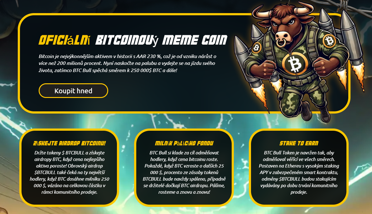 Bitcoin Bull - inovativní kryptoměny.